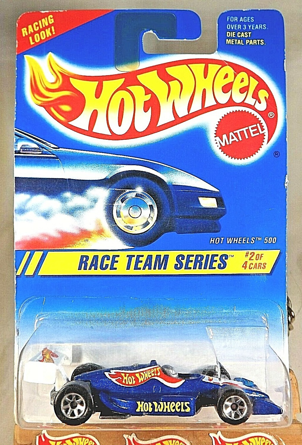 1995 Hot Wheels #276 Race Team Series 2/4 HOT WHEELS 500 Blue w/Chrome 7Sp-Varia