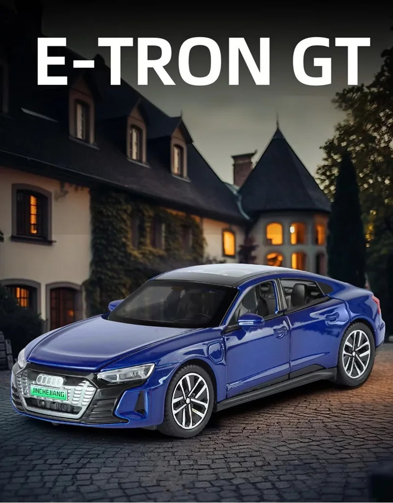 1:32 Audi RS E-Tron GT Alloy Car Model Diecast Metal Toy Sound Light Kids Gift