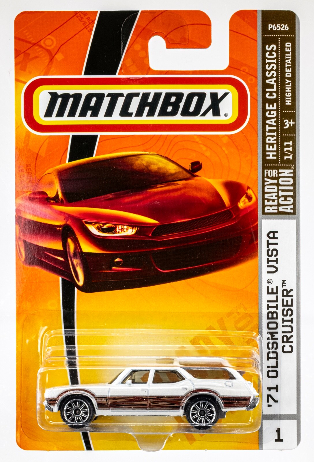 2009 Matchbox #1 ’71 Oldsmobile® Vista Cruiser™ WHITE | DUAL 10-SPK WHEEL | FSC