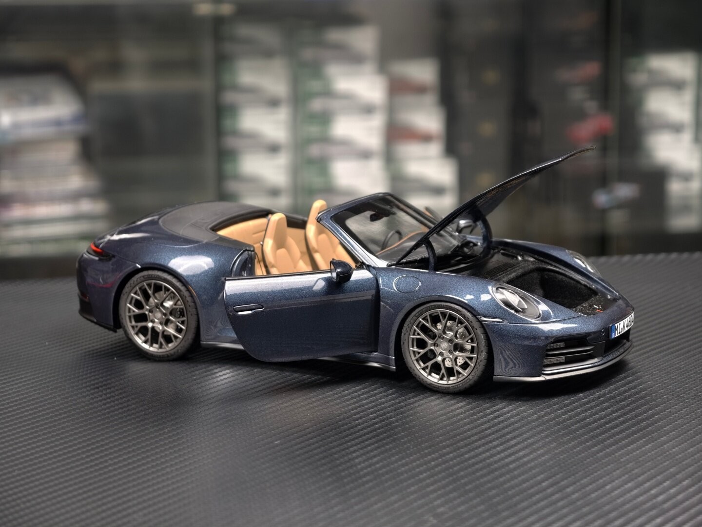 NOREV 1/18 Porsche 911 Carrera S Cabriolet 2024 Blue Diecast Car Model 187180