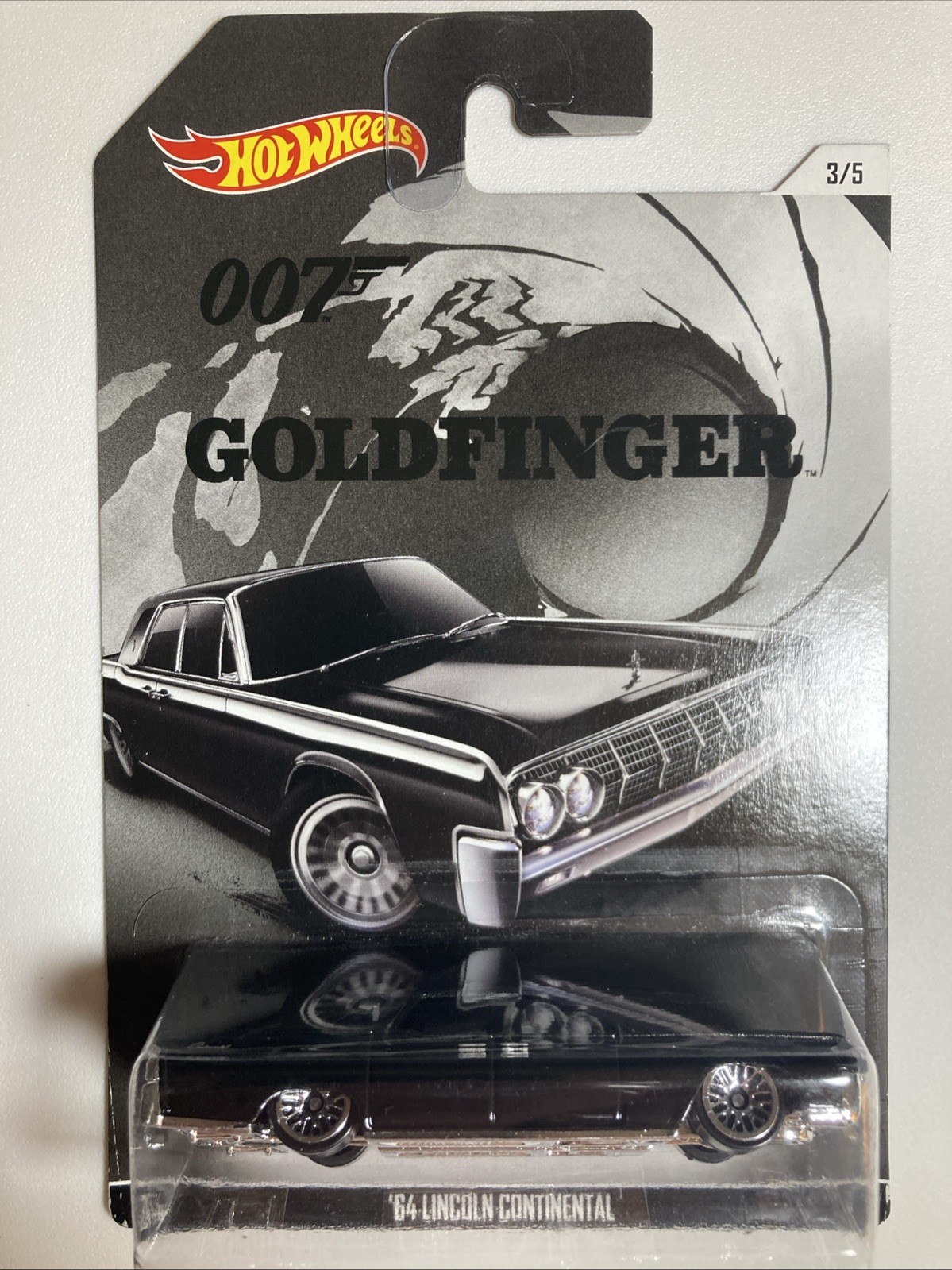 HOT WHEELS 2015 JAMES BOND 007 SERIES ’64 LINCOLN CONTINENTAL GOLDFINGER MOVIE
