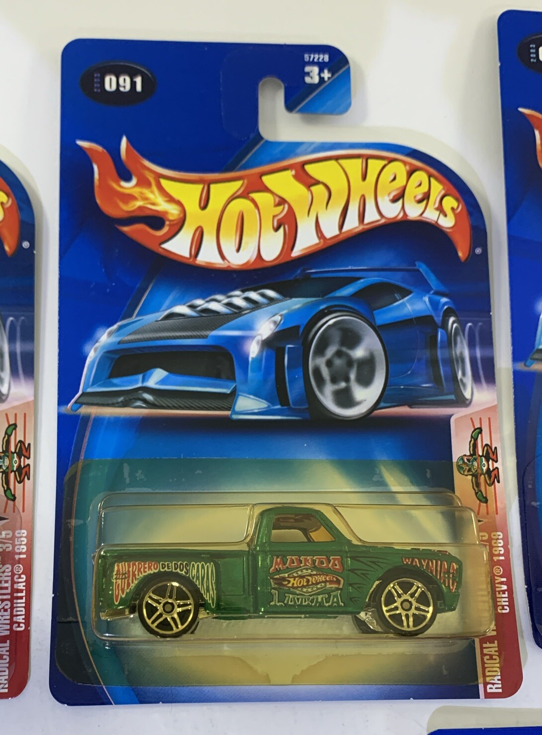 Hot Wheels 2003 Cadillac, Ford 1934, Mazda Miata, 56 Flashsider, Chevy 1969 L5