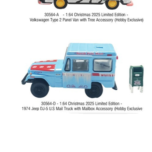 GREENLIGHT 1:64 CHRISTMAS 2025 HOBBY EXCLUSIVE 6PC SET – GL30564 – FREE SHIPPING