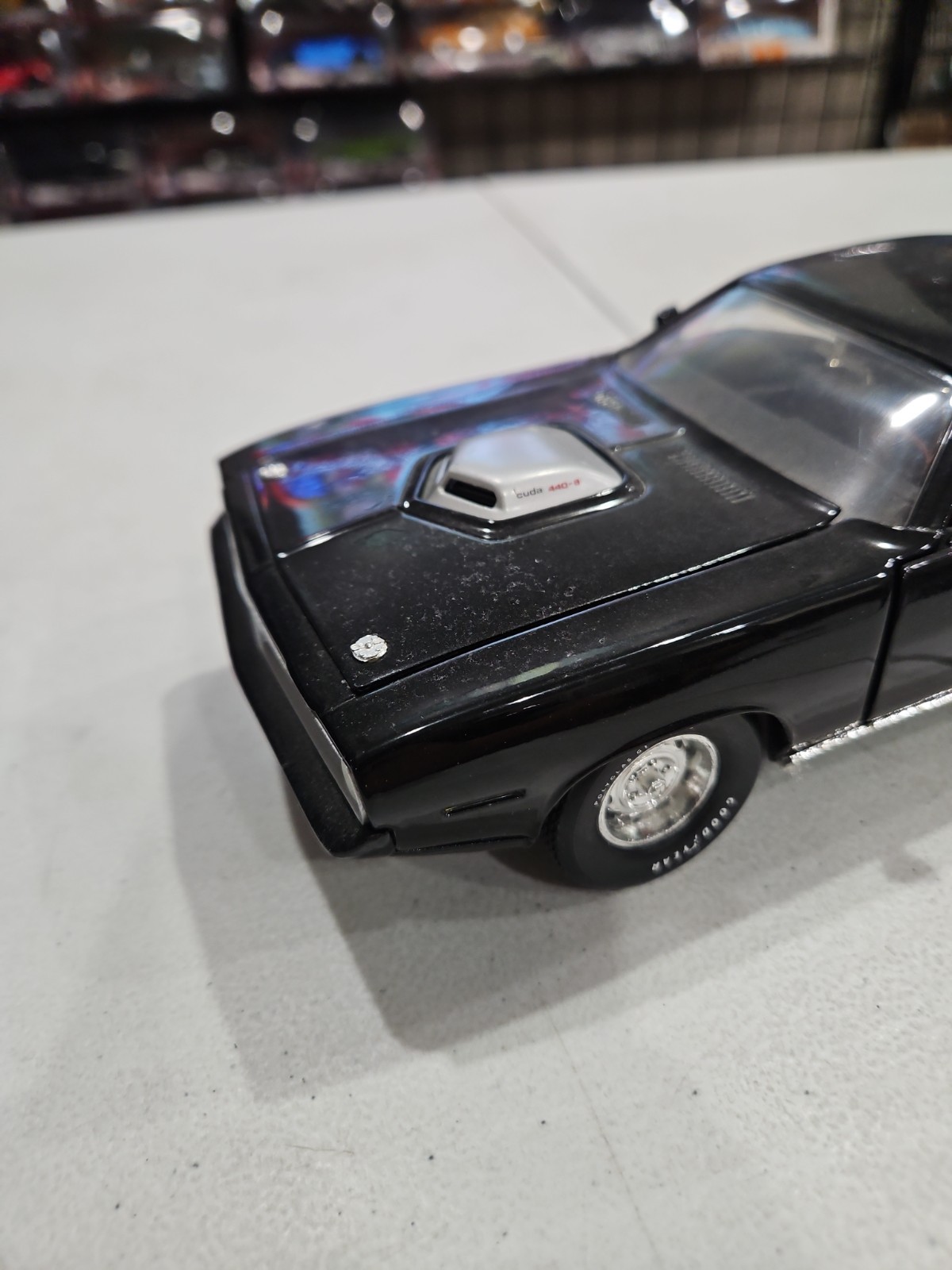 Loose 1/18 Ertl American Muscle 1970 Cuda 440-6 Black VG Condition Coll. Ediion