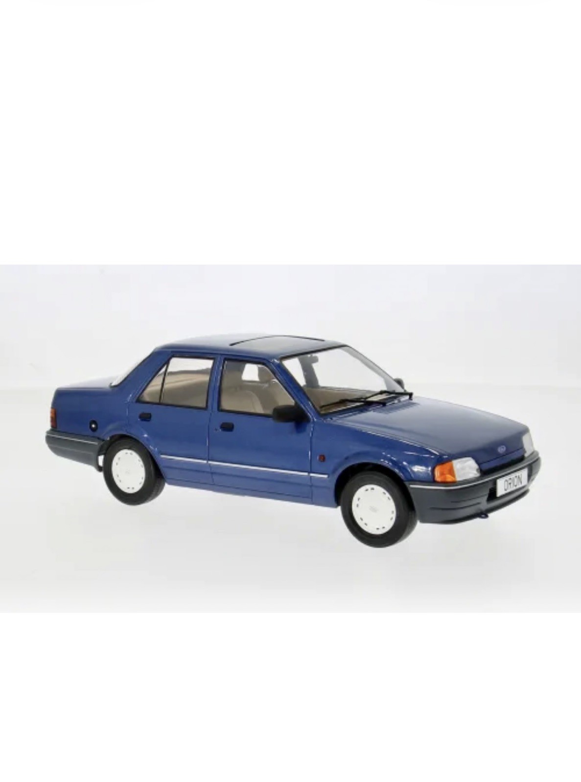 1/18 scale Ford Orion MK II Diecast Model Car blue 1986 LHD del w/c 27/7/26 max