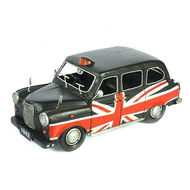 Metal United Kingdom Cab Vintage 1960’s TAXI Sedan Model Art Sculpture Gift
