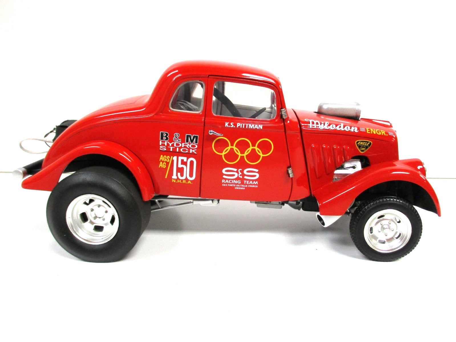 ACME – K.S. PITTMAN S&S RACING TEAM – 1933 WILLYS GASSER DRAG CAR – 1/18 DIECAST