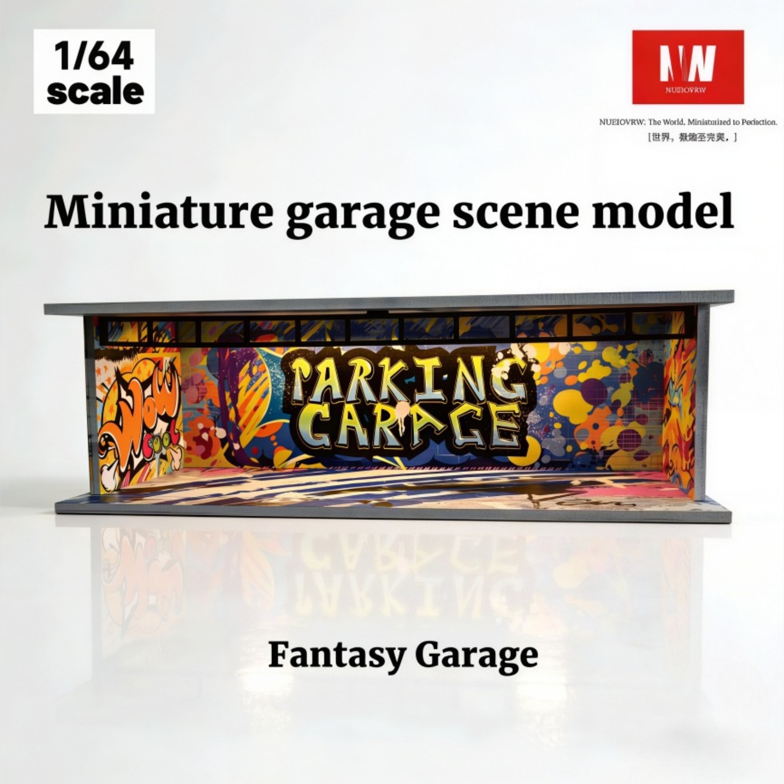Diorama 1/64 Diecast Garage Showroom Model LED Parking Lot Model Display Case US
