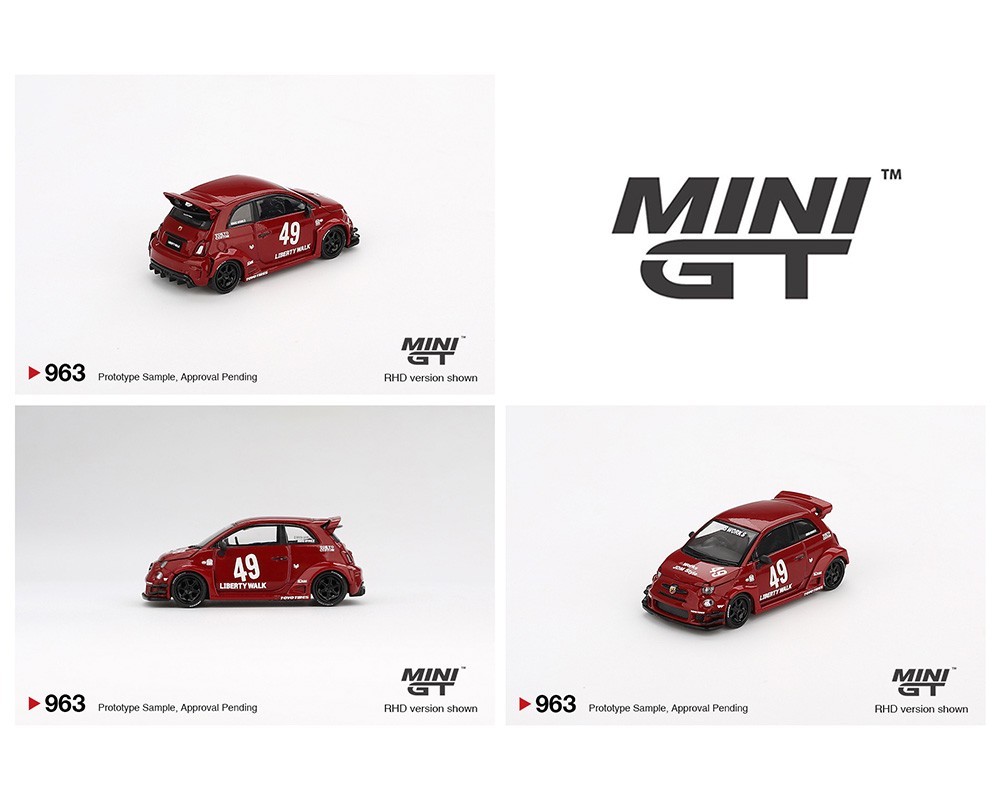 Mini GT LB-WORKS x Abas Works ABARTH 595 Red #963 1/64