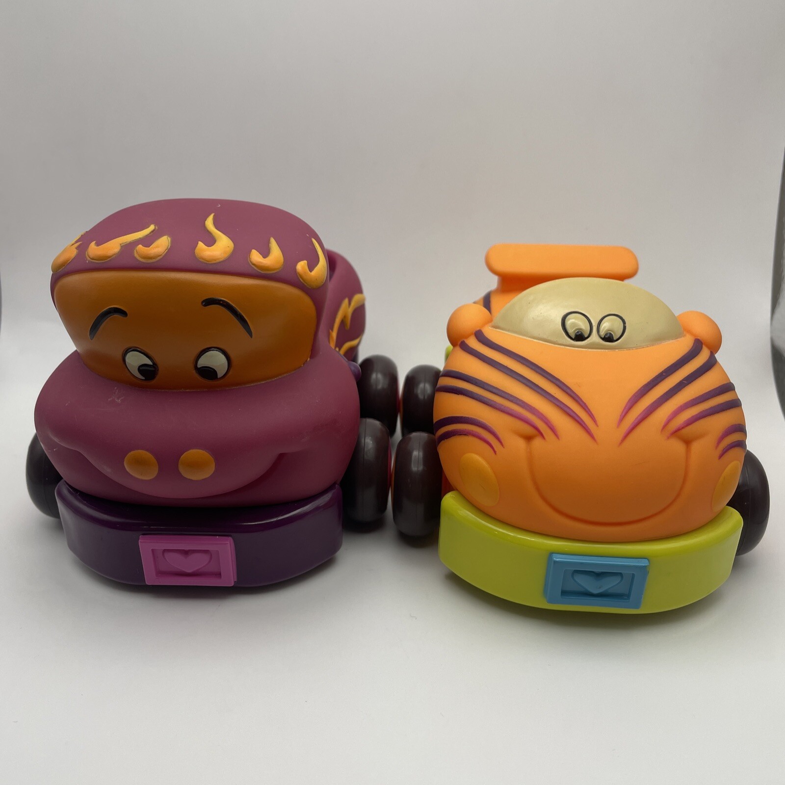 Just B You Brand – Pull Back & Go Rubber Cars – Friction Toys – Set Of 4