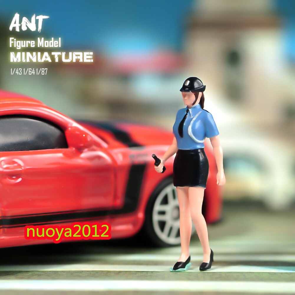 5pc 1/87 Police Girl Scene Props Miniatures Figures Model For Cars Vehicles Toys