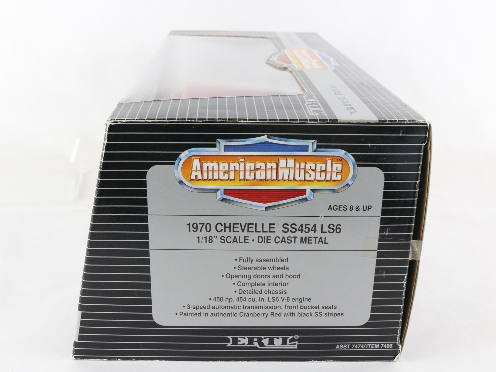 1970 Chevelle SS 454 LS6 Red Black ERTL American Muscle 1:18 Diecast Car 7486
