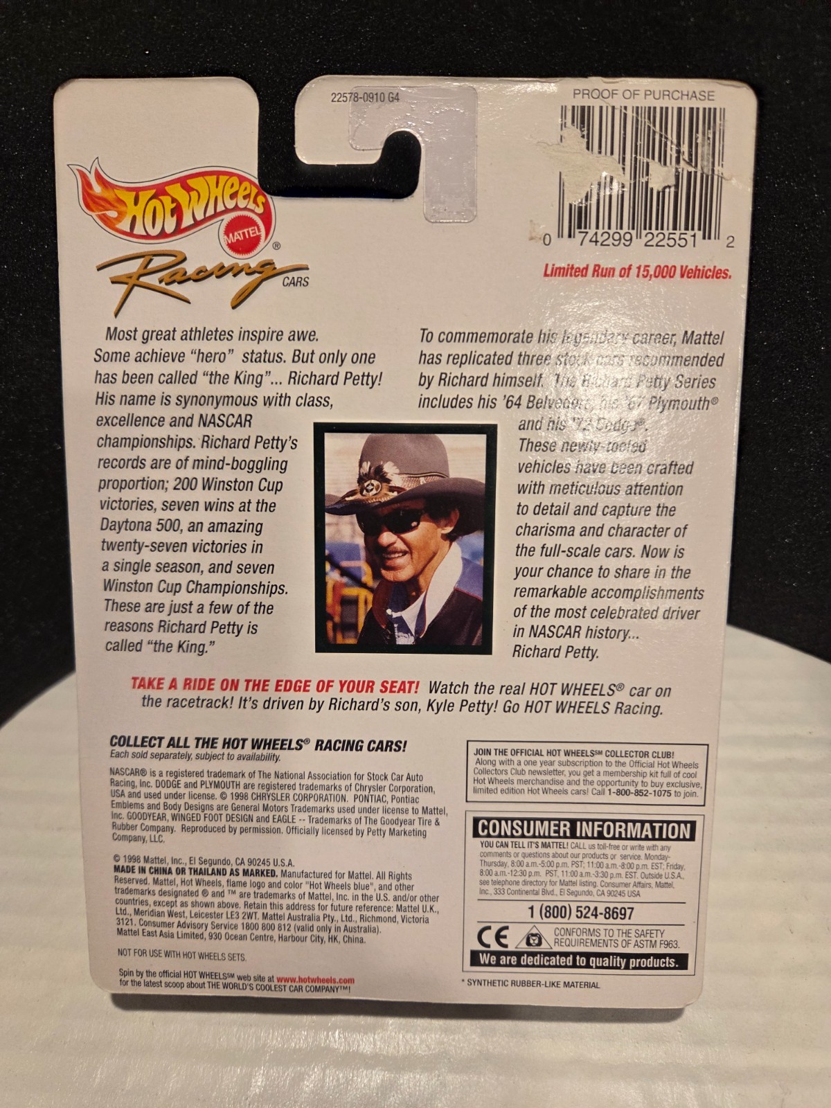 1998 Hot Wheels Richard Petty ‘72 Dodge Hall Of Fame #3 of 4 Collectors Edition