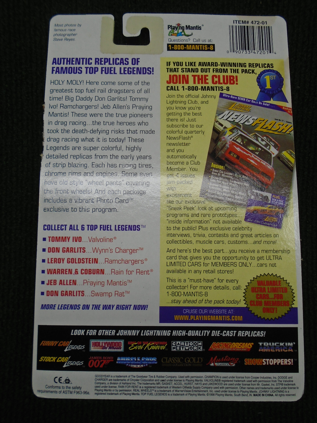 Johnny Lightning TOP FUEL LEGENDS GOLDSTEIN RAMCHARGERS (50000)