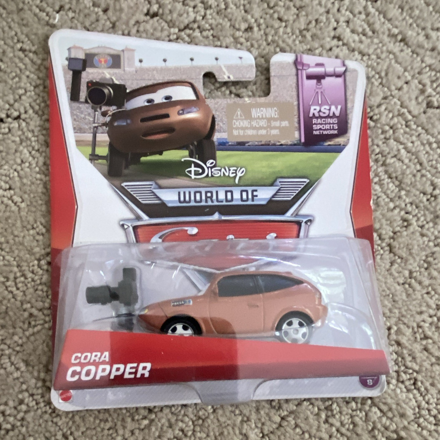 Disney World of Cars Cora Copper Brown Diecast Car 3+ Cars Series