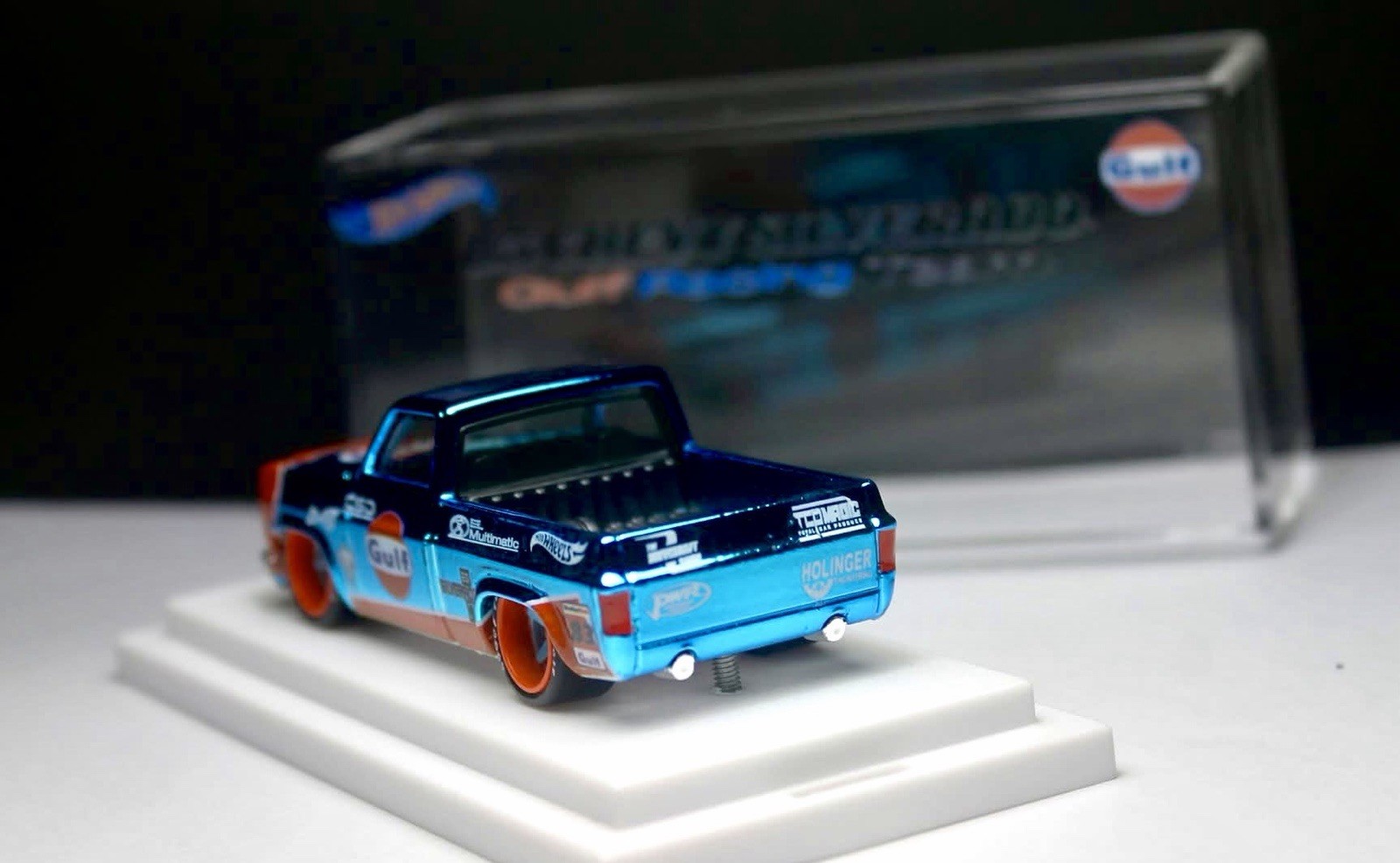 Hot Wheels 83 Silverado Gulf Blue Spectraflame Custom made