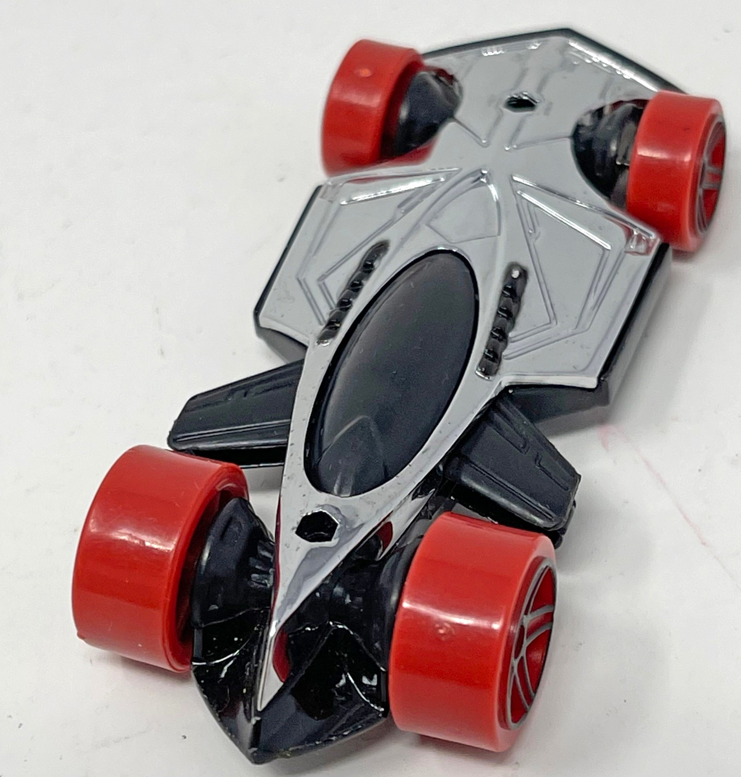 Hot Wheels Battle Force Silver Black Red Saber Car 1:64 Scale Used