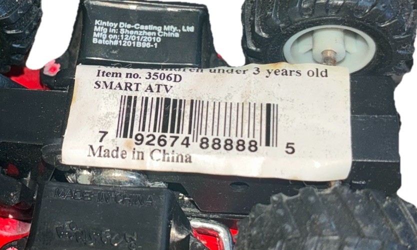 Kintoy Smart ATV Red Kinsmart 3506D Diecast Model Toy Pull Back Action *flaw