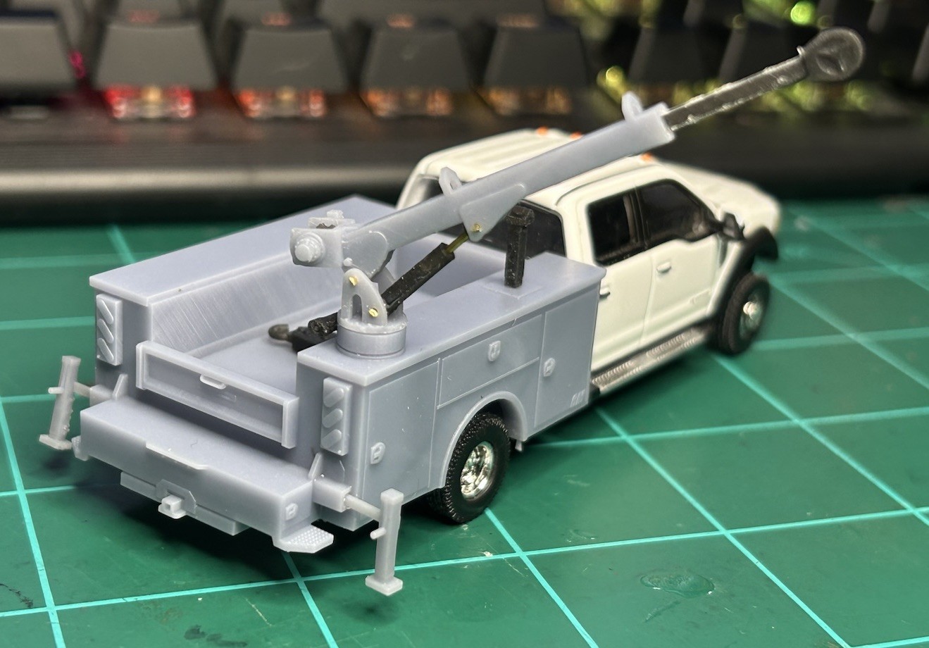 1:64 Scale Mechanics Truck Bed Crane Kit for Diecast Trucks Vehicles