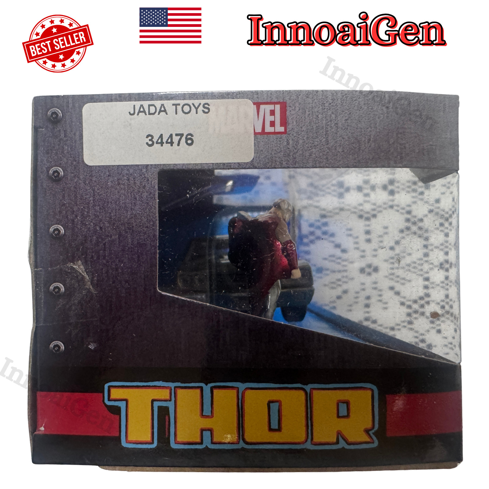 Jada Marvel Thor 1970 Chevrolet Chevelle SS 1:32 Diecast Car with Thor Figure