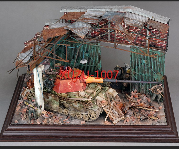 1:35 Dioramas Building Model Kits,Architecture Ruins House Scene Layout DIY