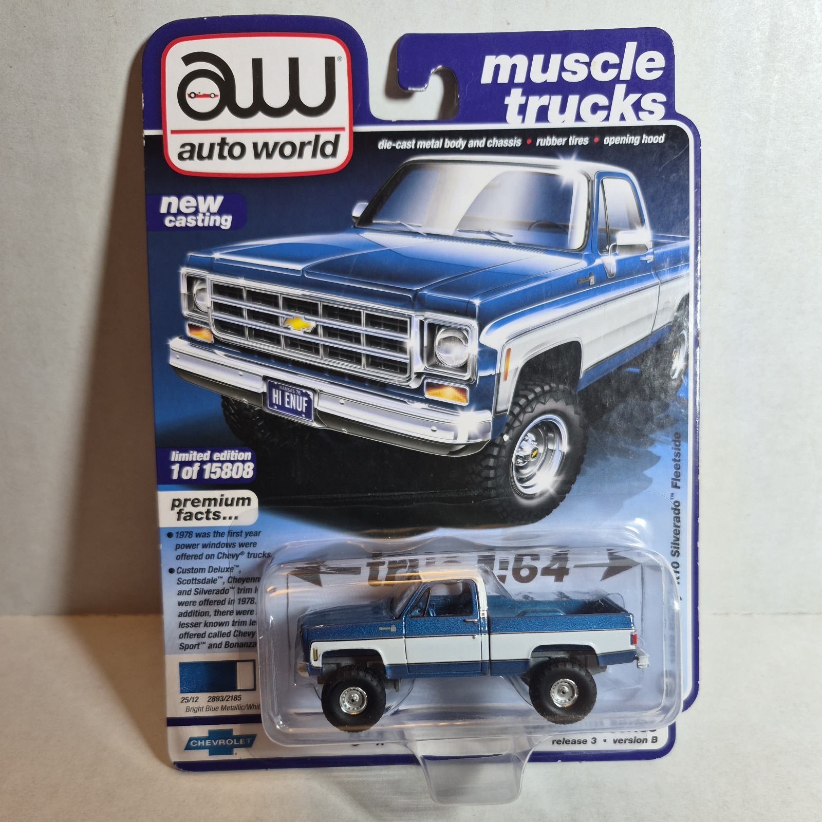 Auto World Muscle Trucks Premium 1978 Chevy K10 Silverado Fleetside