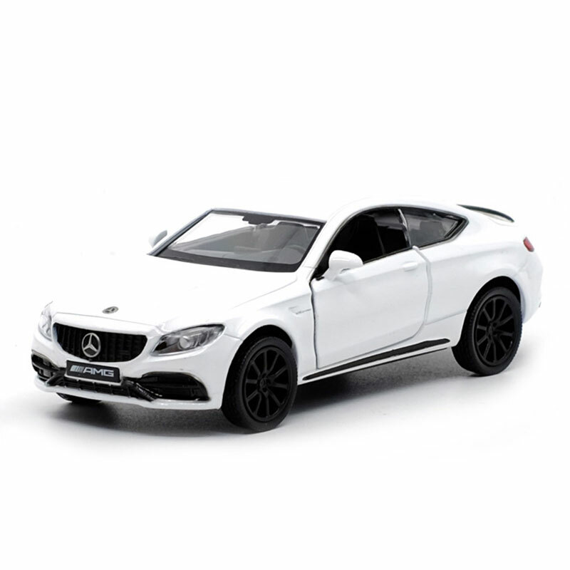 Mercedes-Benz C63S AMG Coupe 1/36 Model Car Diecast Toy Vehicle Collection White