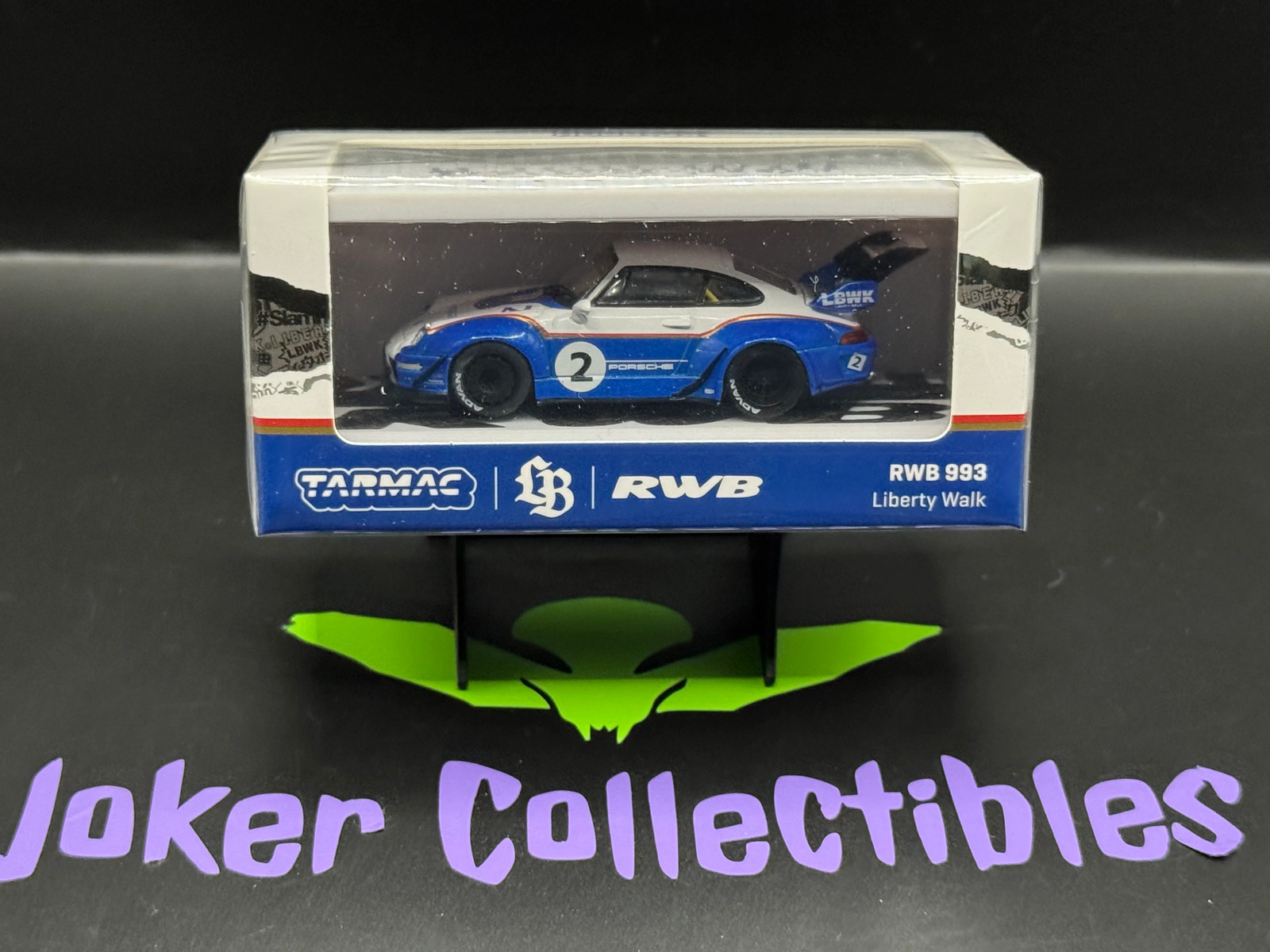 Tarmac Works Hobby64 Porsche RWB 993 Liberty Walk with Container