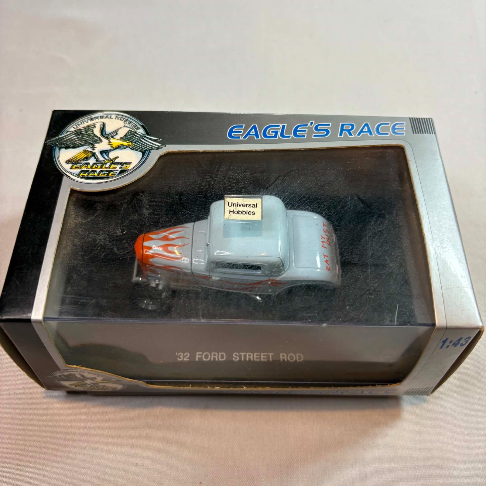 Vtg Eagles Race Universal Hobbies 1932 Ford Street Rod 1:43 Diecast Car NIB Grey