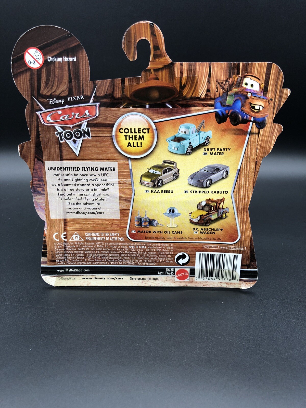 Disney Pixar Cars Mator With Oil Cans And Stand UFO UFM Mater Tales Toons 1:55