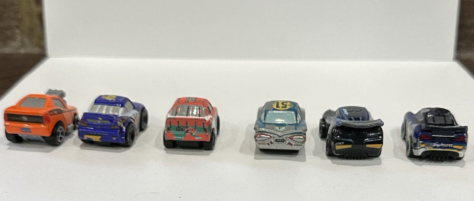 Lot Of 6 Disney Pixar Cars Die Cast Mini Racers Snot Rod Storm Sputter