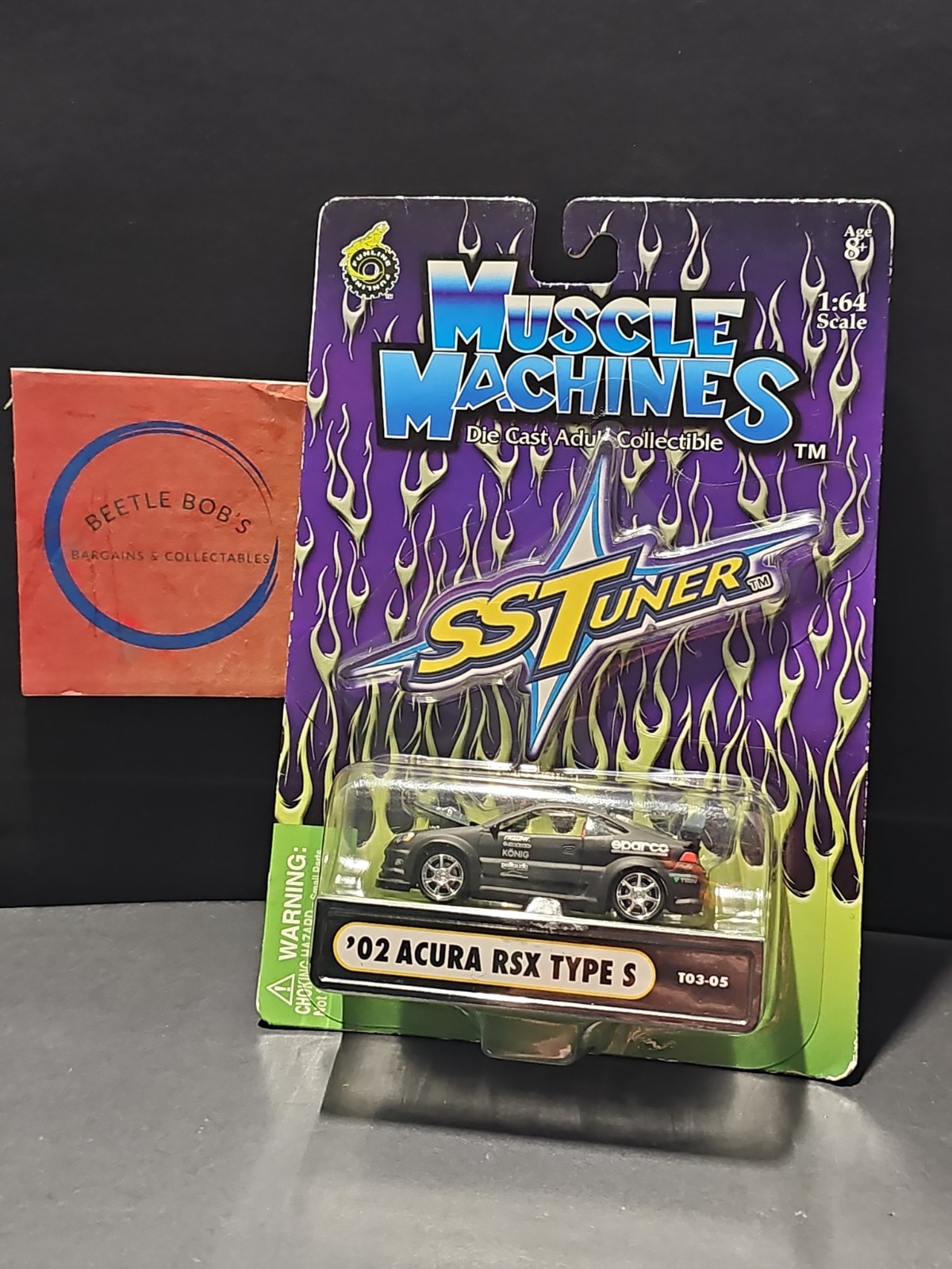 Vntg 2003 Muscle Machines SS Tuner 2002 Acura RSX Type S 1:64 Diecast Car NIP