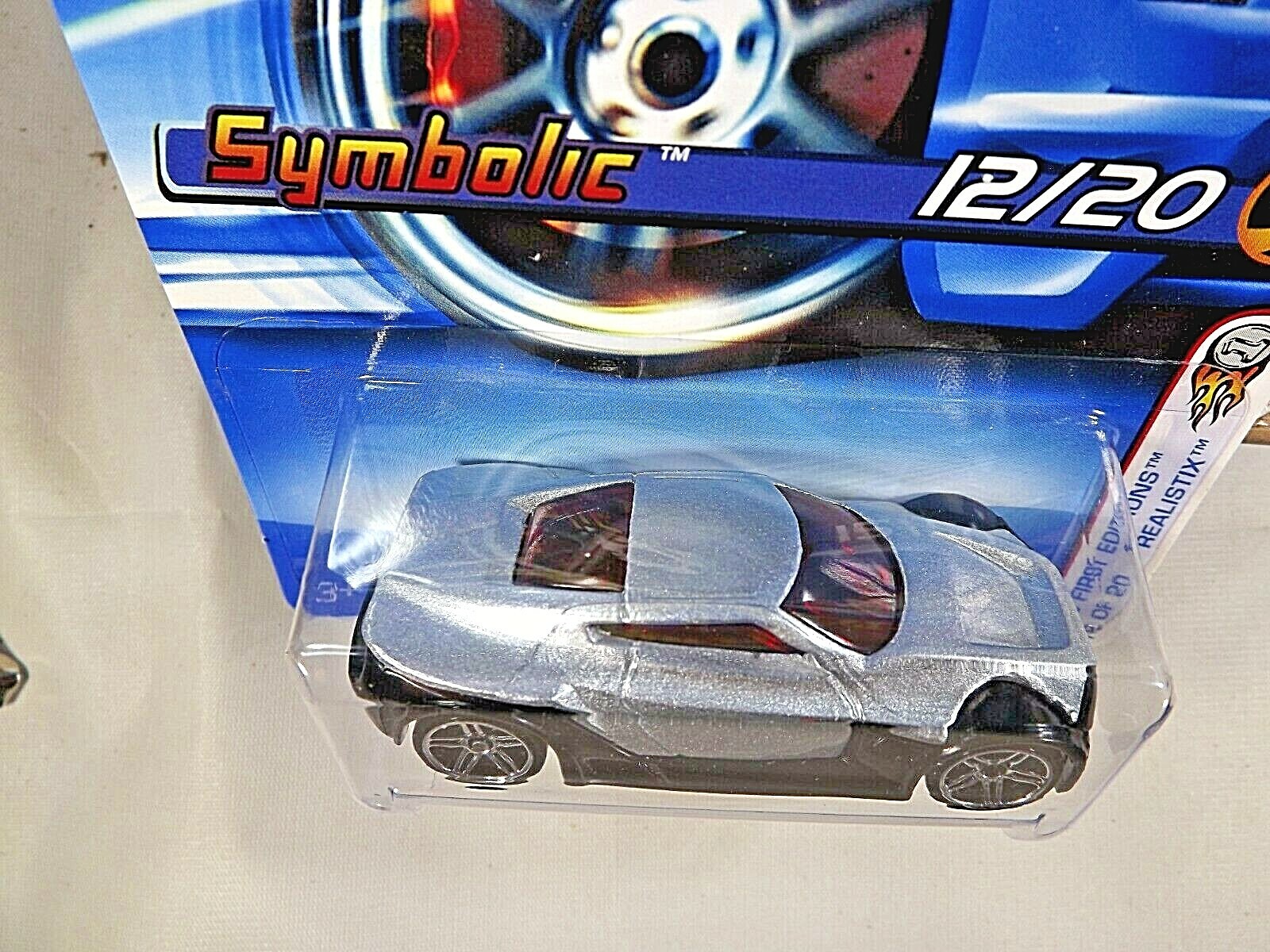 2005 Hot Wheels #12 First Editions Realistix 12/20 SYMBOLIC Silver-Black w/Pr5Sp