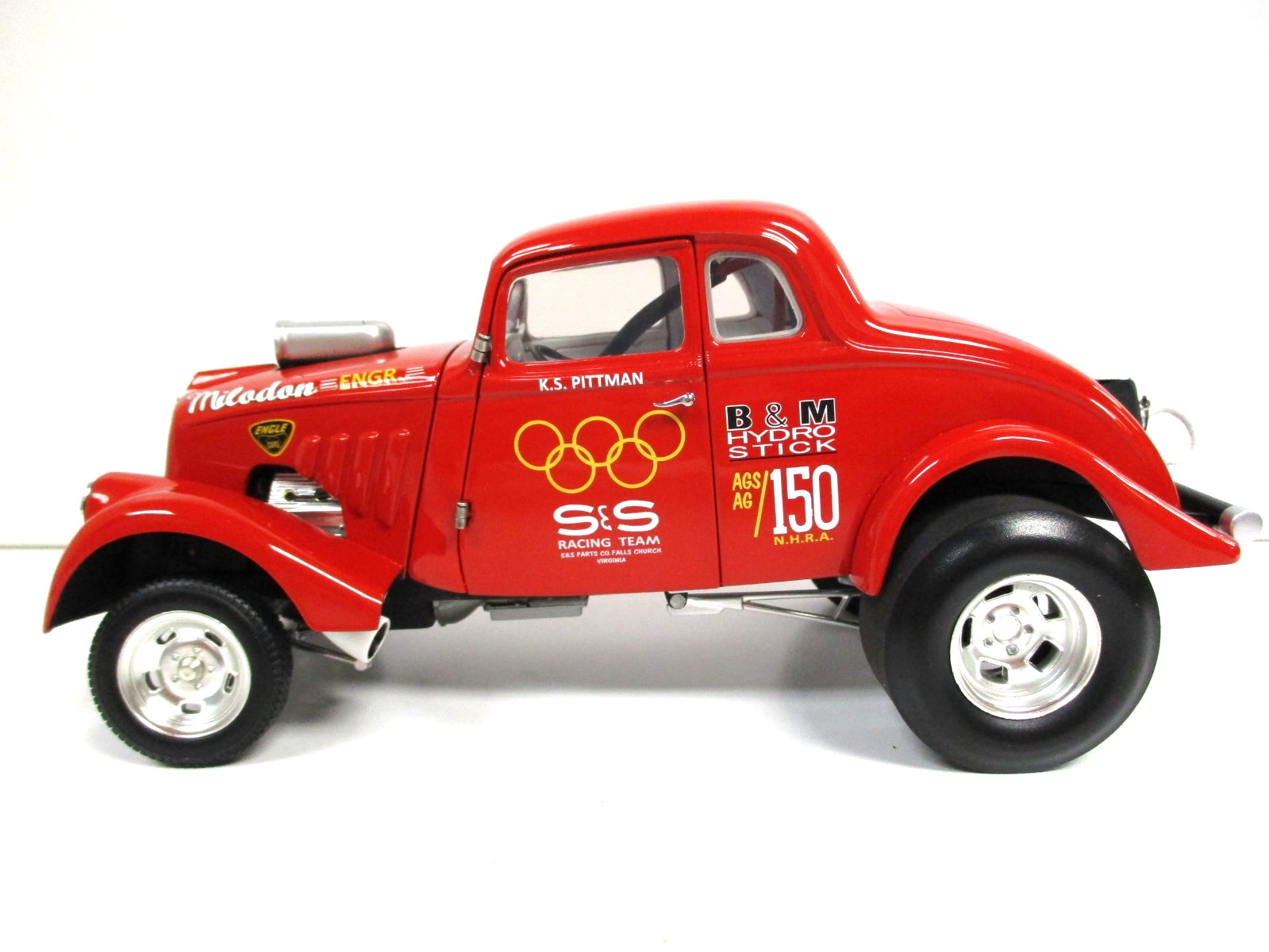 ACME – K.S. PITTMAN S&S RACING TEAM – 1933 WILLYS GASSER DRAG CAR – 1/18 DIECAST