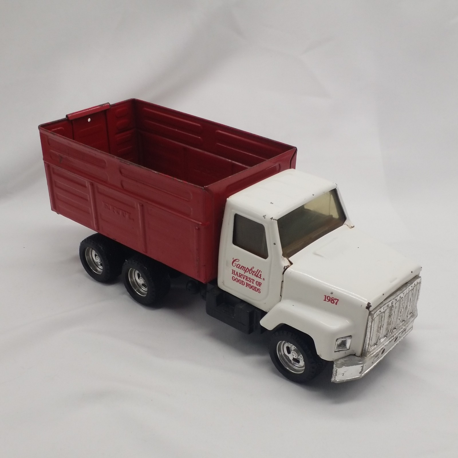 VTG 1987 ERTL Campbells Soup Truck Pressed Steel International Grain Dump Toy