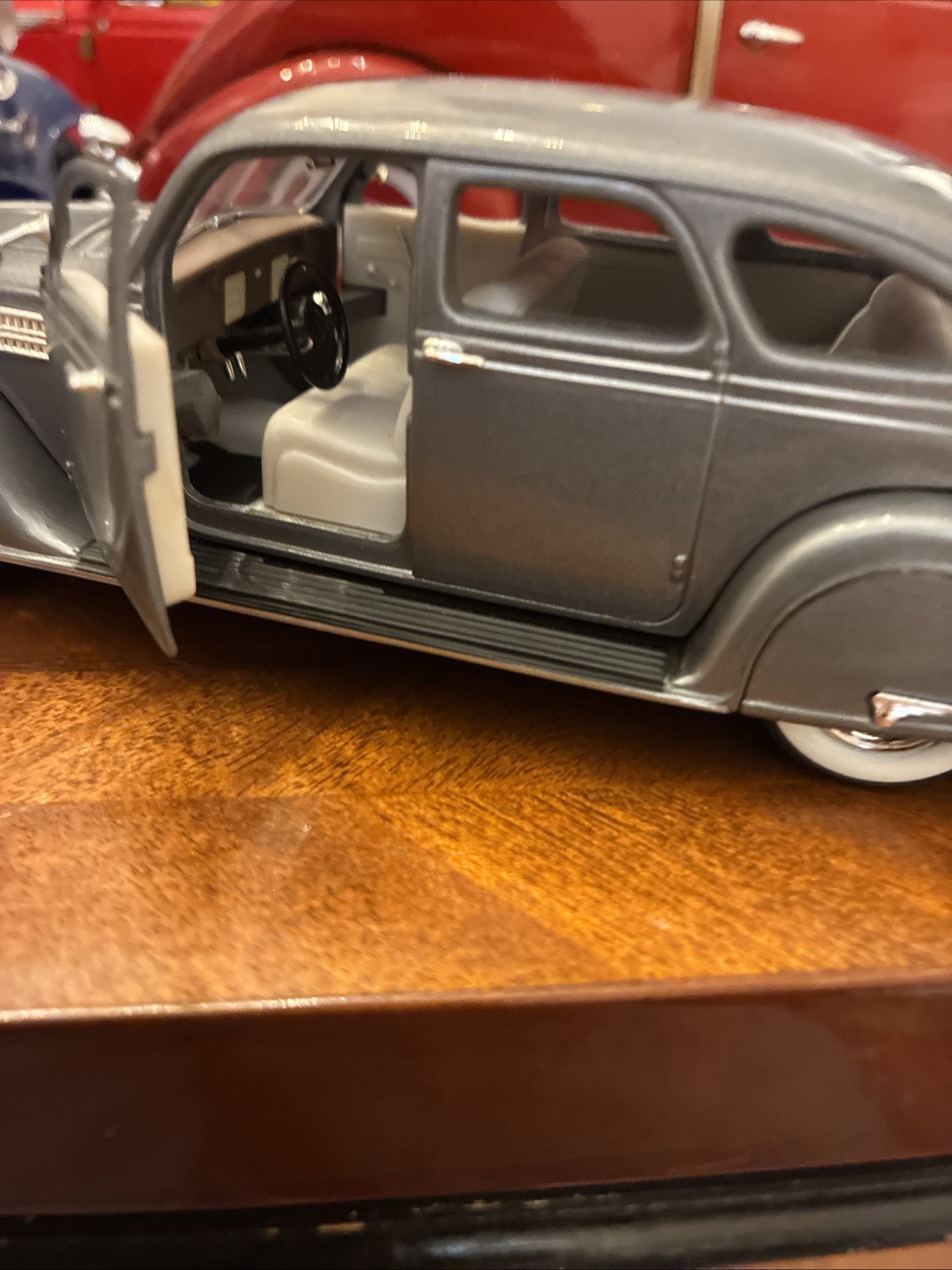 1933 Chrysler Airflow Gray Diecast Car EST 1/34 ( Length 6.5”)
