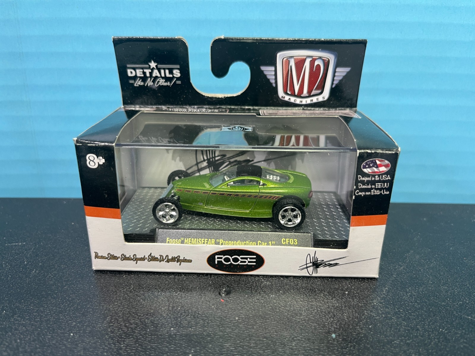 1/64 M2 FOOSE HEMISFEAR CUSTOM ROADSTER GREEN UT