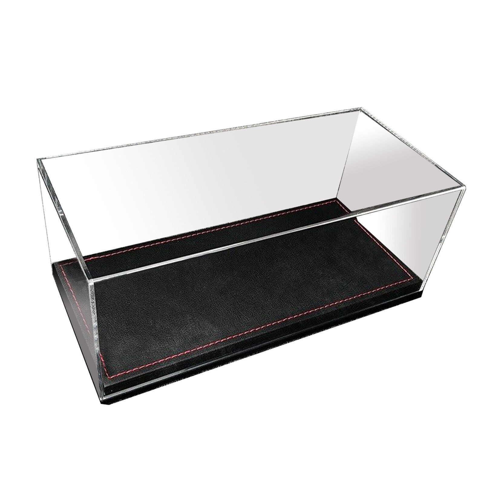 New Acrylic Display case show case With black PU Leather Base For 1/18 Car Model