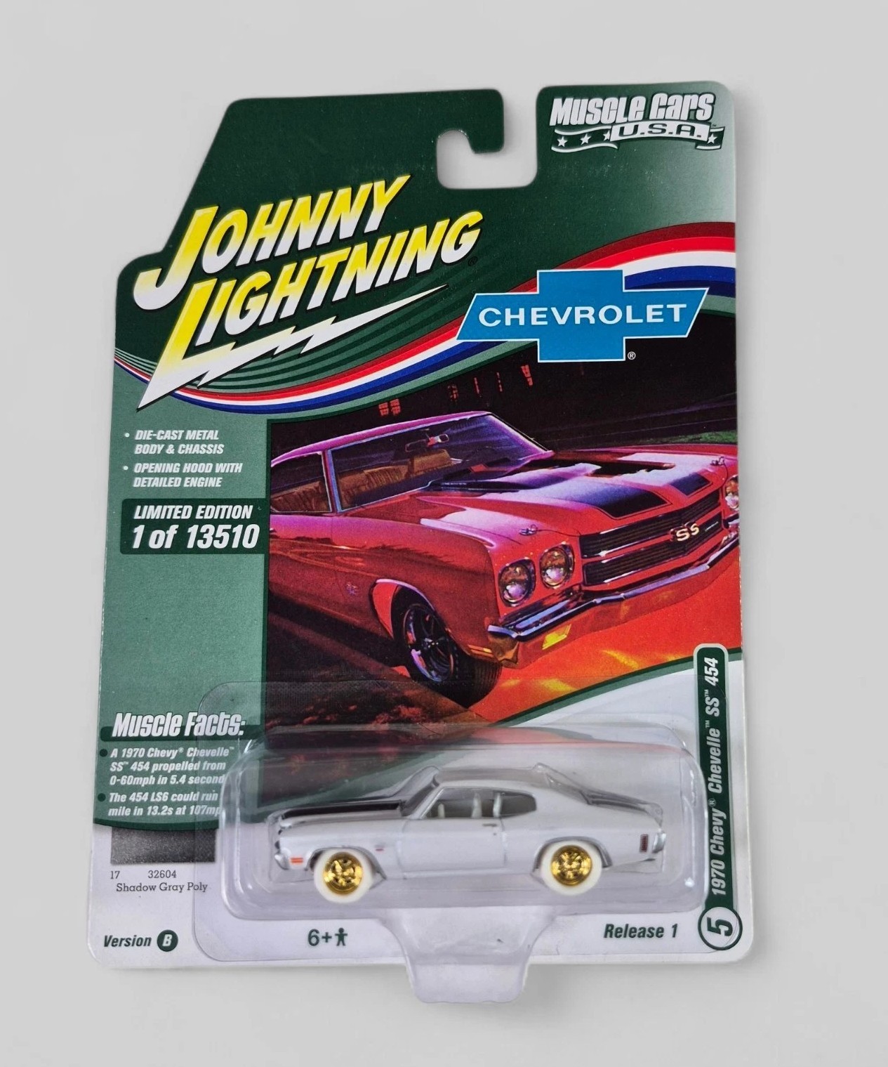 JOHNNY LIGHTNING 1970 CHEVY CHEVELLE SS 454 Rare Collectible CHASE 1:64