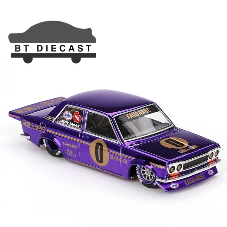 MINI GT KAIDO HOUSE DATSUN 510 PRO STREET ANNIVERSARY 1/64 PURPLE KHMG138