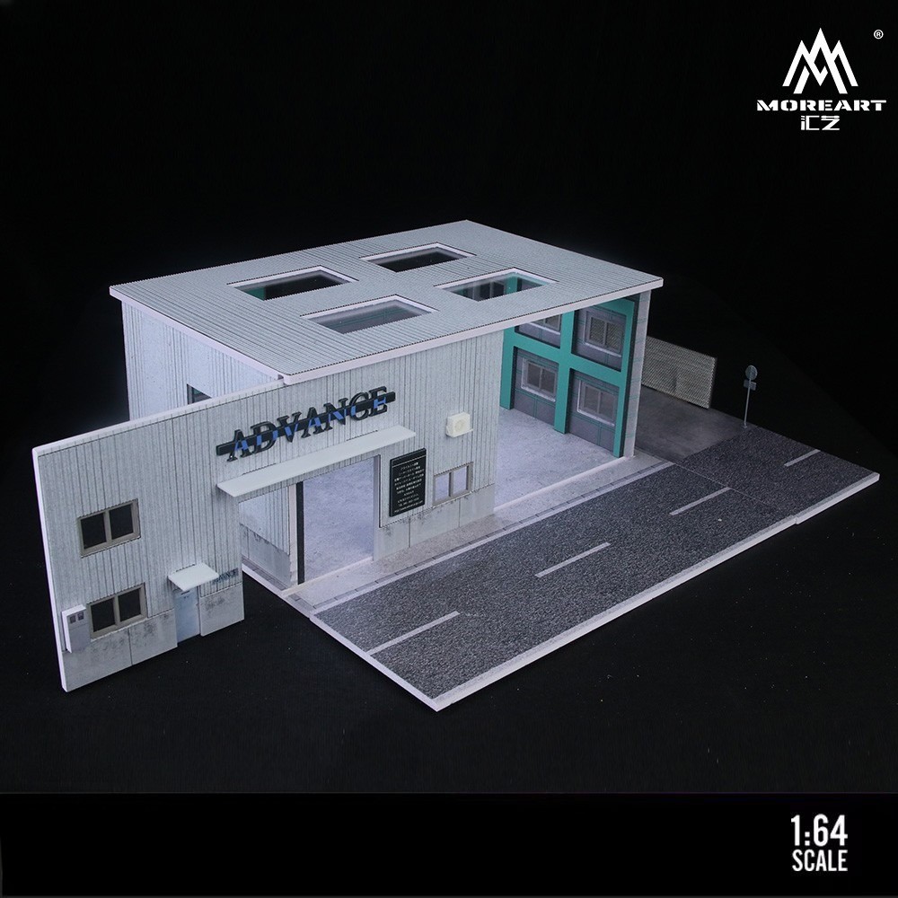 1/64 Scale Diorama Parting Lot Mode LED Lighting Car Display Case Scene Decor US