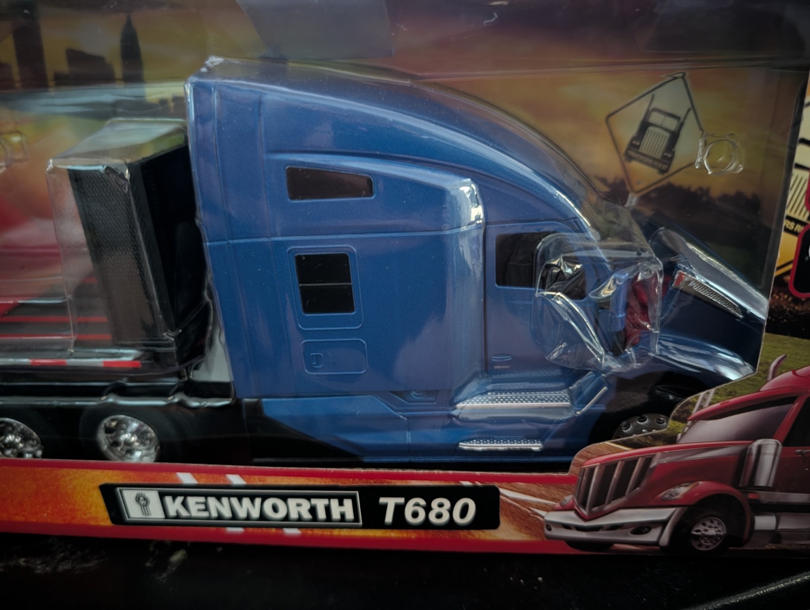 Long Haul Truckers Kenworth T680 Semi Truck w/ Trailer & Red Tractor Unopened