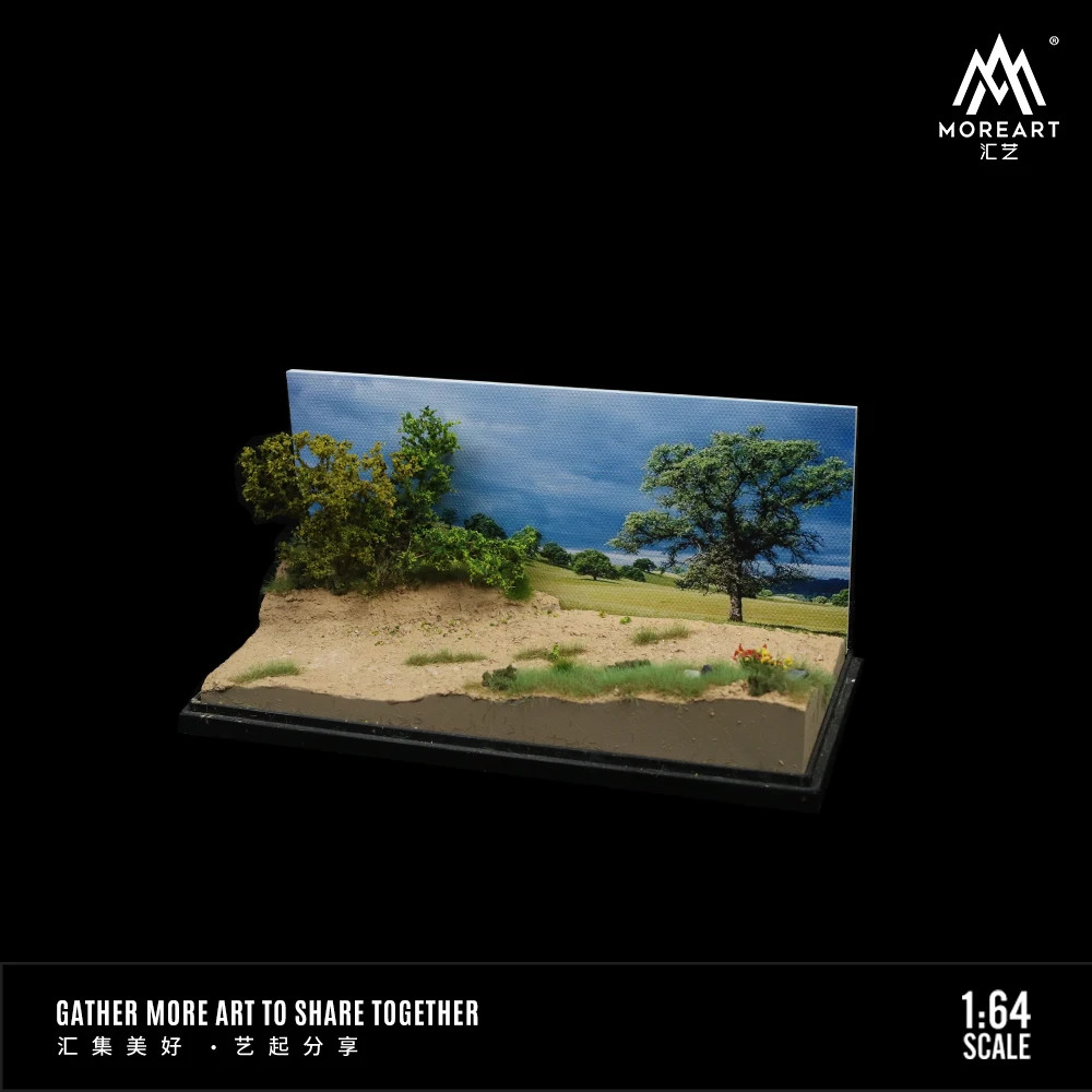 More Art 1:64 Parking Lot, Prairie Cross-Country Diorama,Scene Model for Display