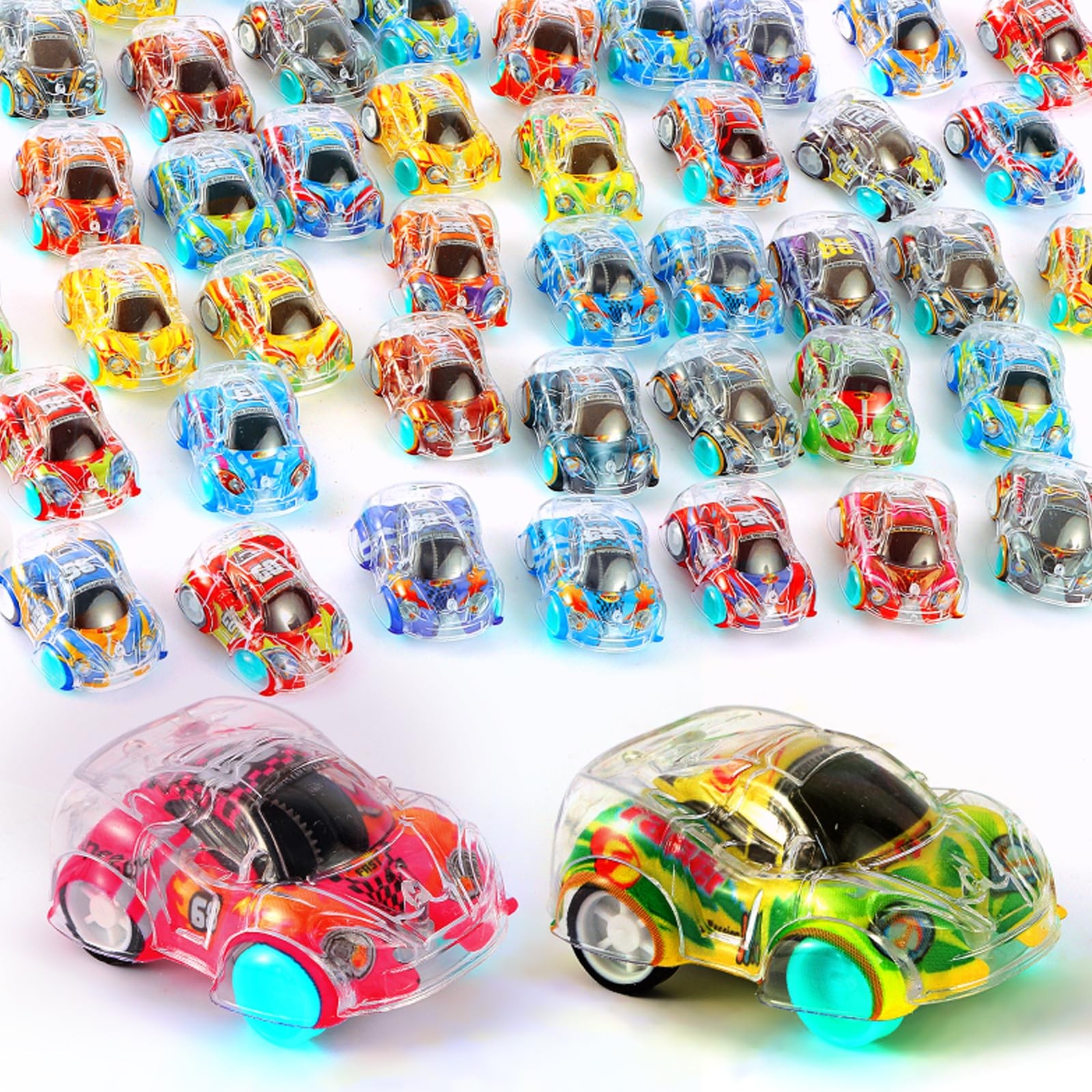 50 Pcs Mini Pull Back Cars, Mini Toy Cars Pull Back Race Cars for Kids Toddle…