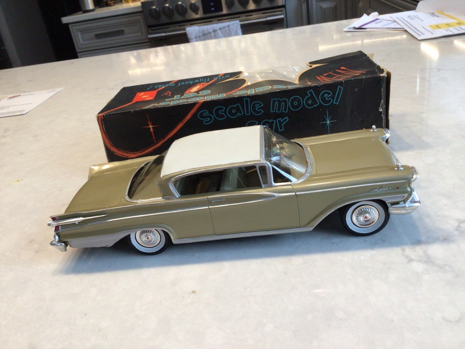 AMP 1959 MERCURY PARKLANE TWO TONE PROMO WITH FLY WHEEL IN ORIGINAL BOX