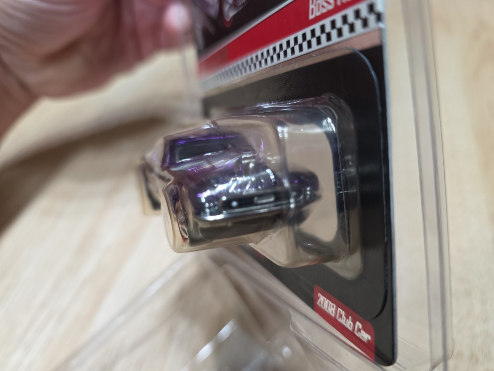 1968 Ford Mustang Boss Hoss Purple Hot Wheels Red Line Club RLC 2008 w Protector