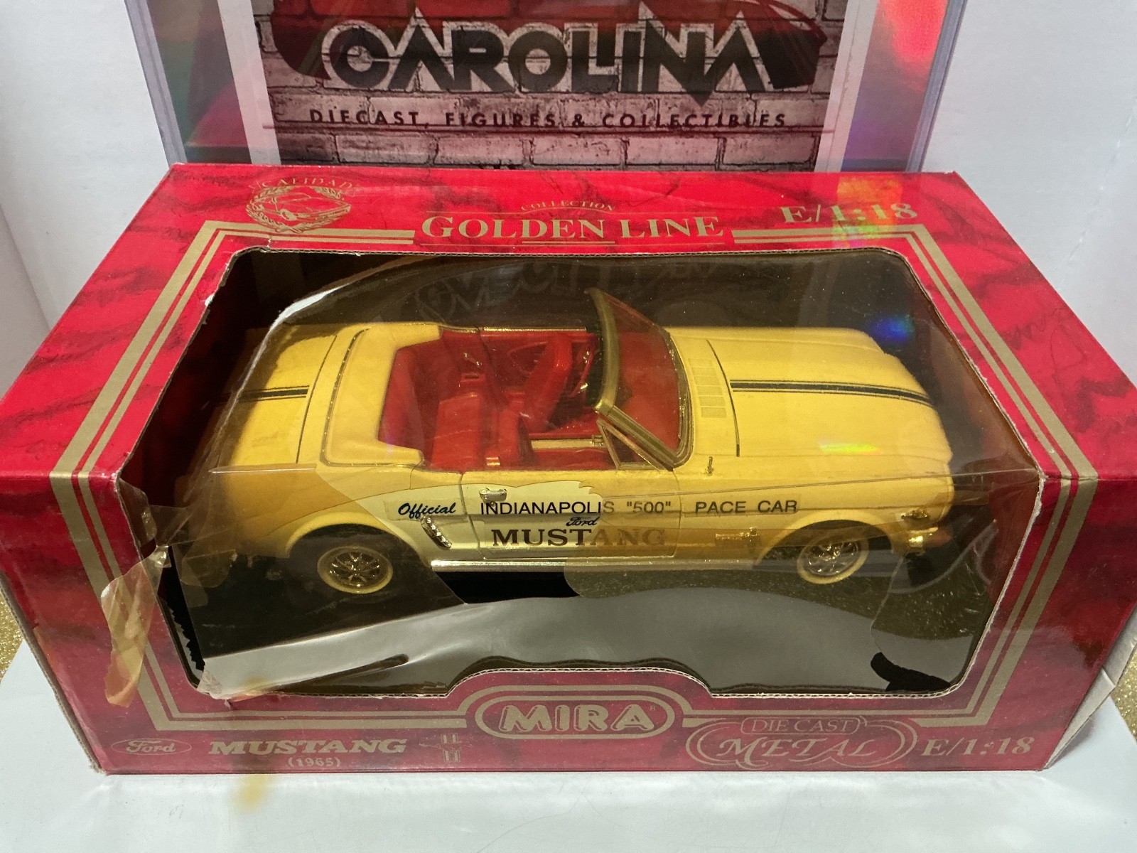 1:18 MIRA GOLDEN LINE FORD MUSTANG 1965 *BOX DAMAGED