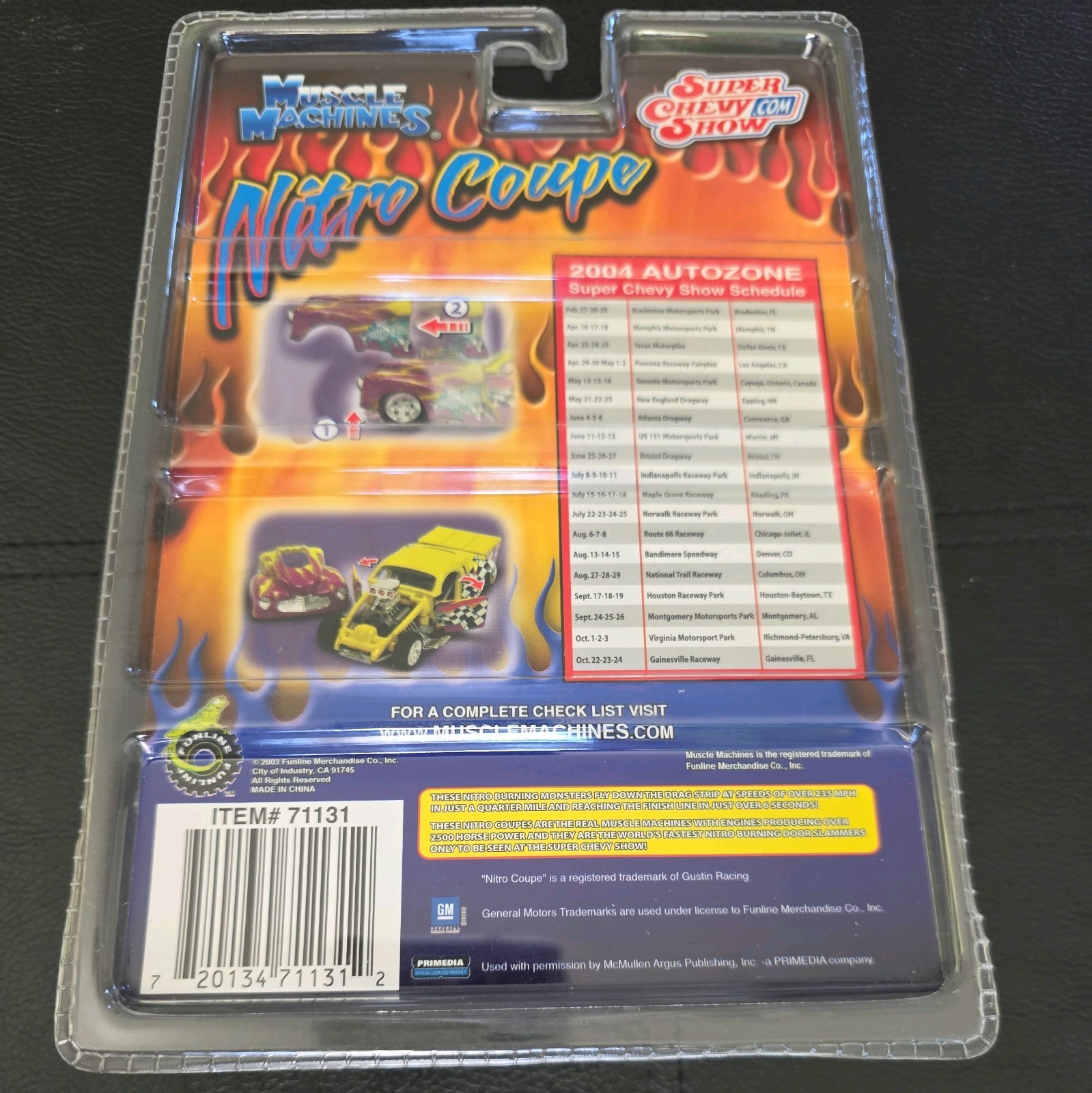 6 Pks 1:64 scale Muscle Machines Nitro Coupe die-cast vehicles Adult Collectibes
