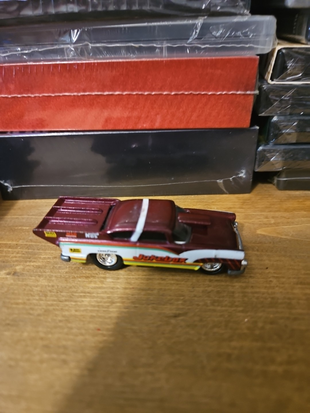 Johnny Lightning Dragsters USA 1955 Maroon Jukebox Series 2 Loose Diecast 1:64