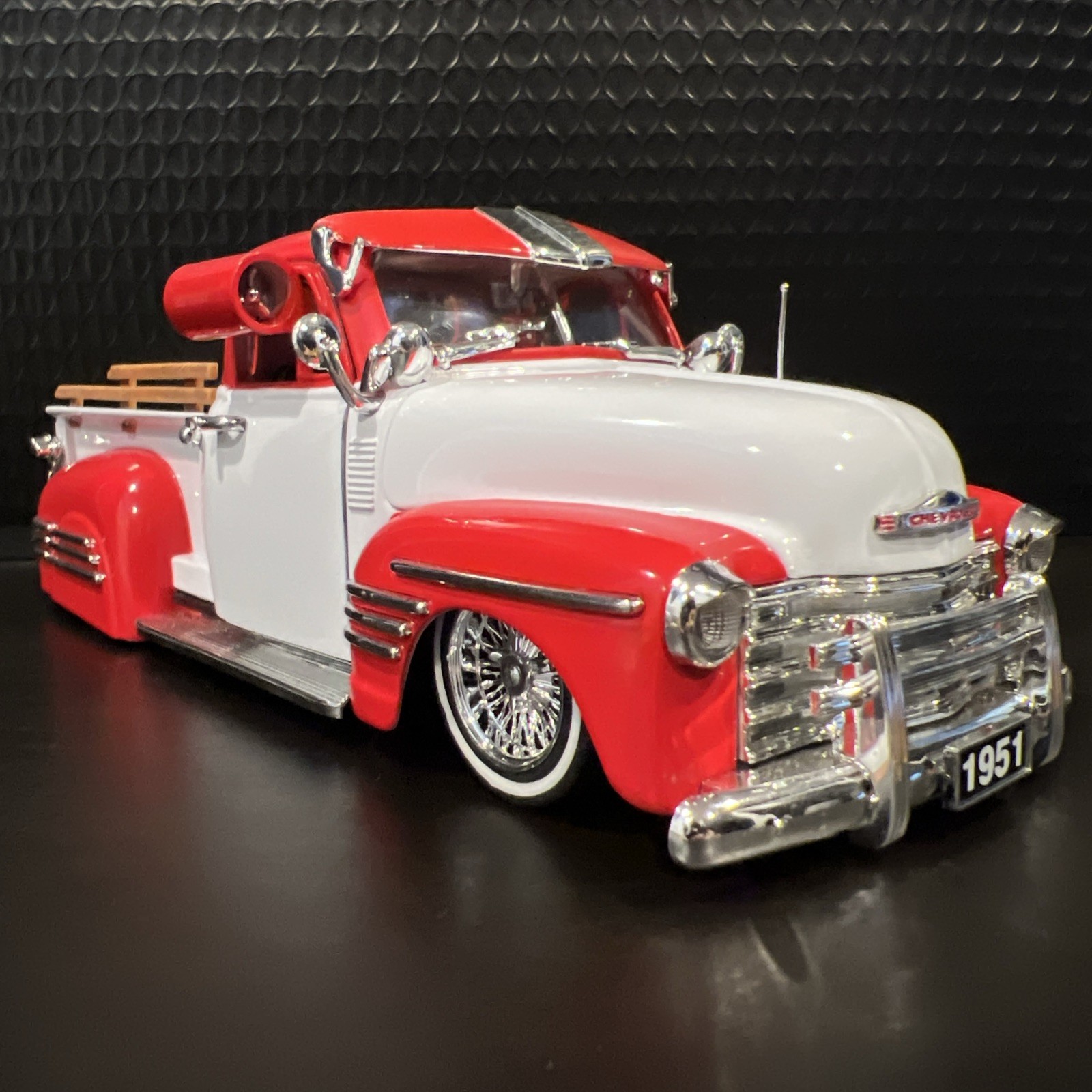 OG Chevy Street Low 1951 Chevrolet Pickup Truck Lowrider Diecast Car 1:24 Nice!